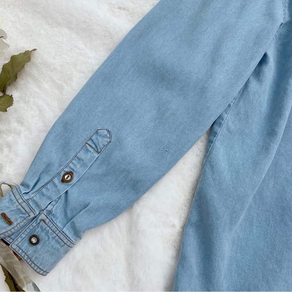 The TERRITORY AHEAD Blue Button Down Casual Shirt - Picture 6 of 12